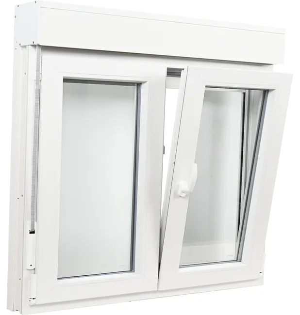 VENTANA BAJA DE DOS HOJAS ABATIBLES CON PERSIANA